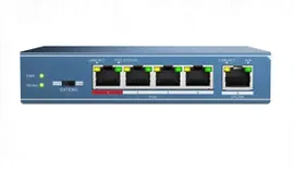Сетевой неуправляемый коммутатор HiWatch DS-S504P(B), 4 порта PoE + 1 UPlink