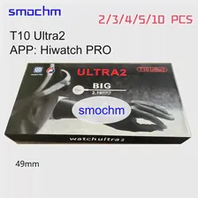 Smochm T10 Ultra 2 динамический остров функция ответа жеста 49 мм Большой 2,19 дюймовый сенсорный экран Hiwatch Pro с ремешком Блокировка настоящий винт (art.: 3920c46c6229c)