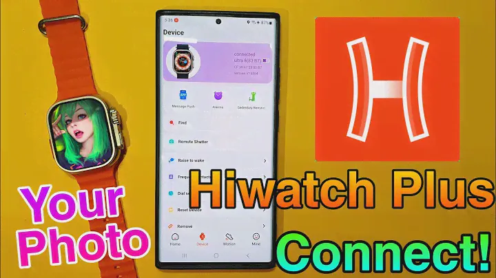 How To Connect Hiwatch Plus App | Hiwatch Plus App | Hiwatch Plus Connect To Phone | Set Own Photo
