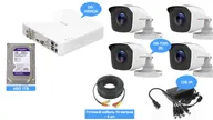 Полный готовый комплект видеонаблюдения Hiwatch на 4 камеры Full HD (HiKIT4DST200_HDD1TB_10M)