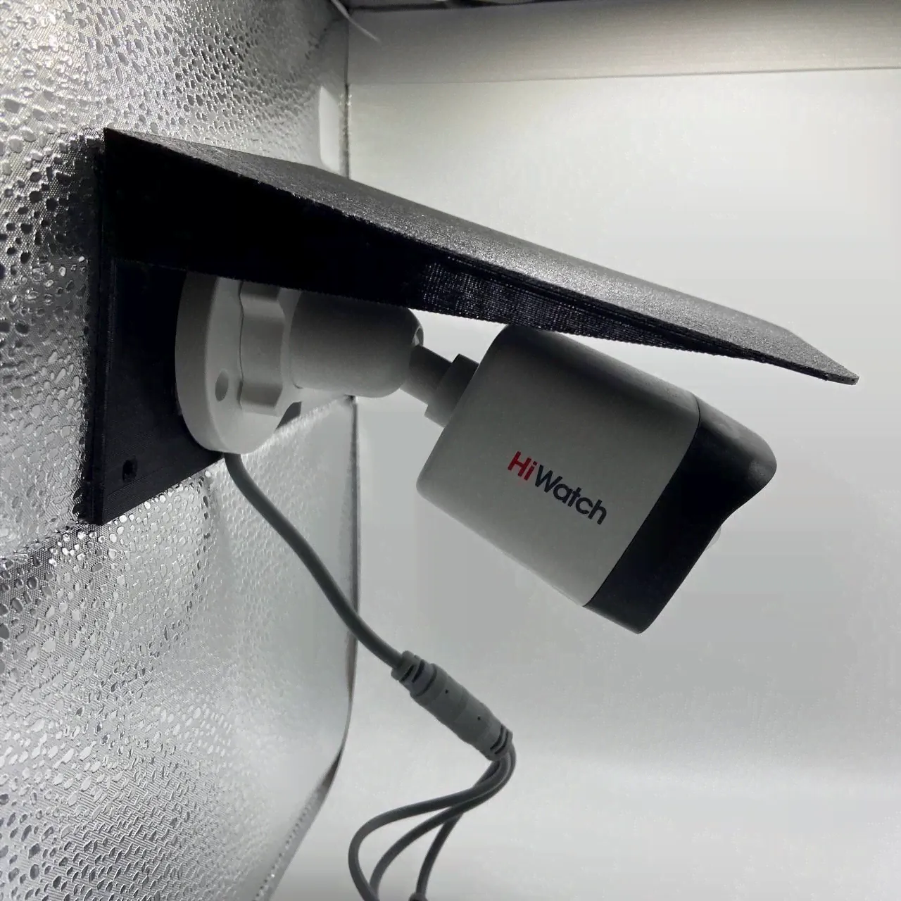 Защитный козырек для камеры 3D-печать (светильника) видеонаблюдения HIKVISION HIWATCH DAHUA плоский (черный) защита камеры от дождя, льда, снега-0