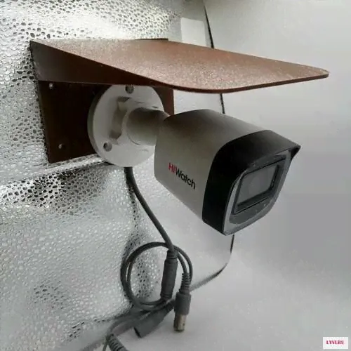 Защитный козырек для камеры 3D-печать видеонаблюдения HIKVISION HIWATCH DAHUA плоский (коричневый ) защита камеры от дождя, льда, снега-0